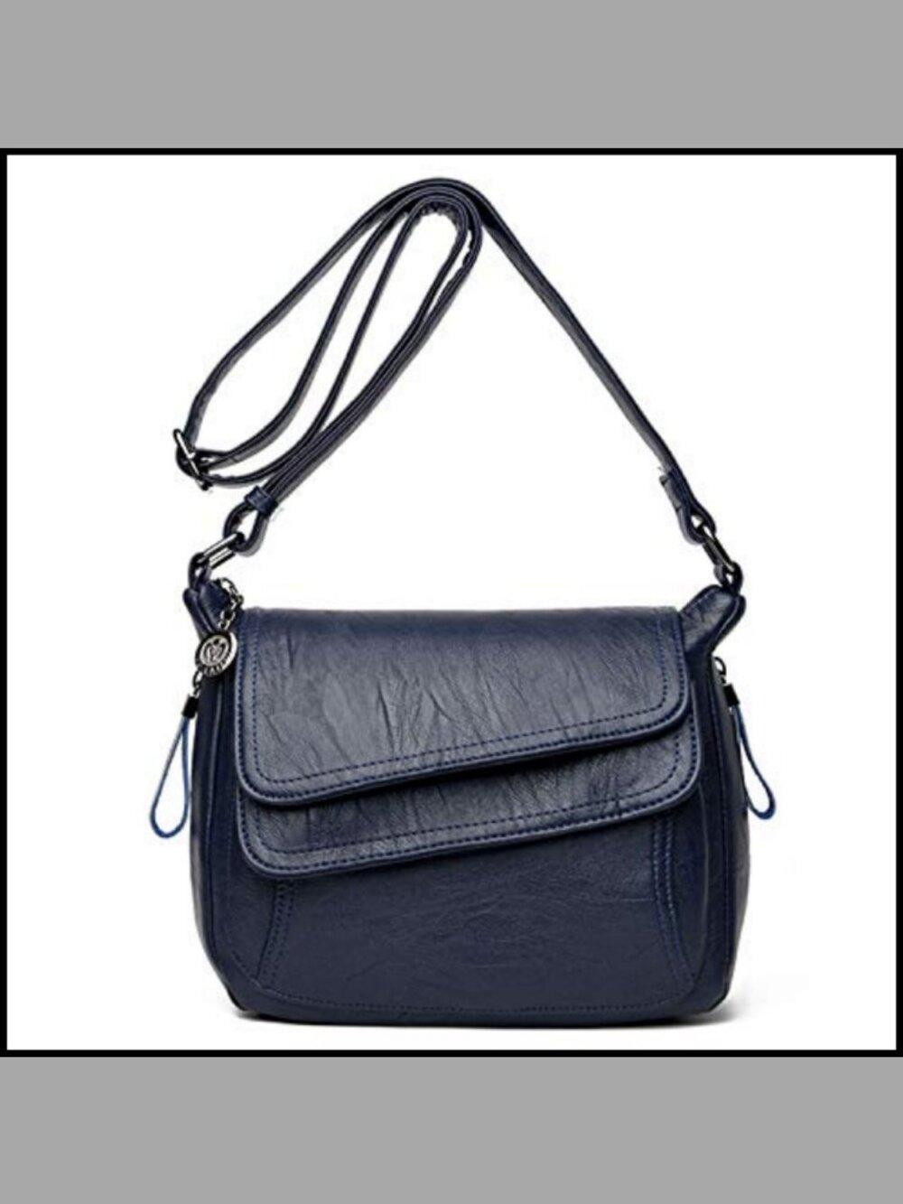 PU Leather Hobo Crossbody Bag Medium Multi Pocket Shoulder Purse Travel